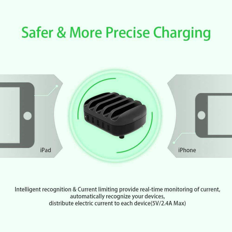 NTONPOWER Smartphone Charging Station 5 USB Ports Dock & Organizer Phones & Accessories - DailySale