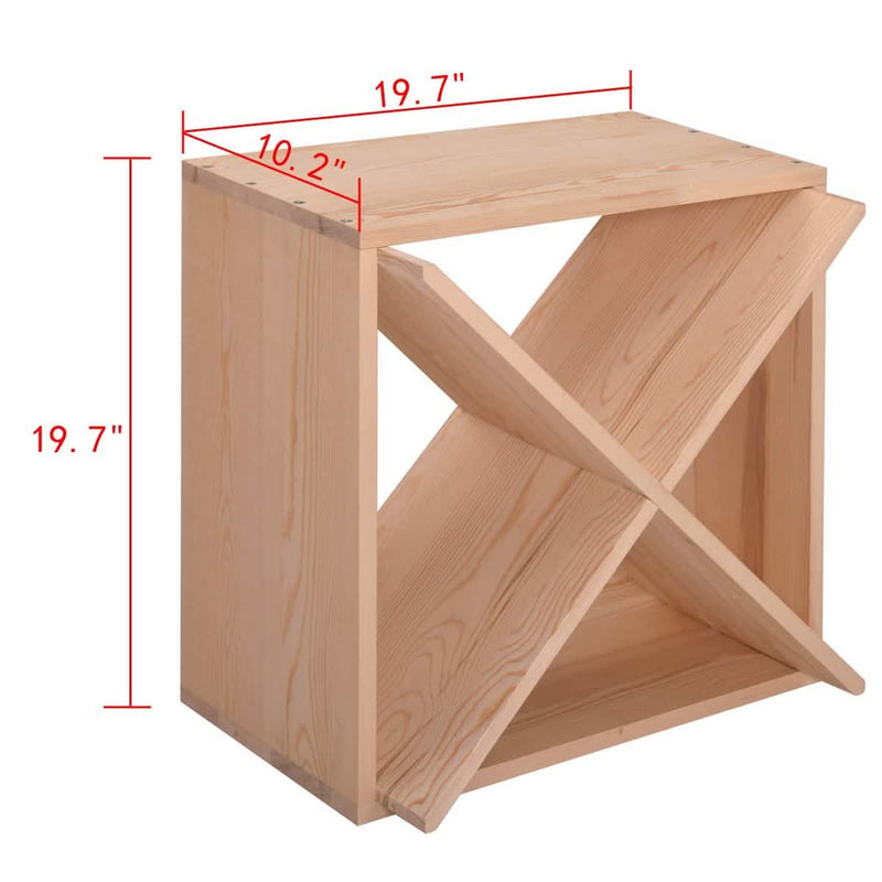 NuFazes 24 Bottles Holder Wine Rack Solid Wood Stackable Storage Cube Tabletop Champagne Closet & Storage - DailySale