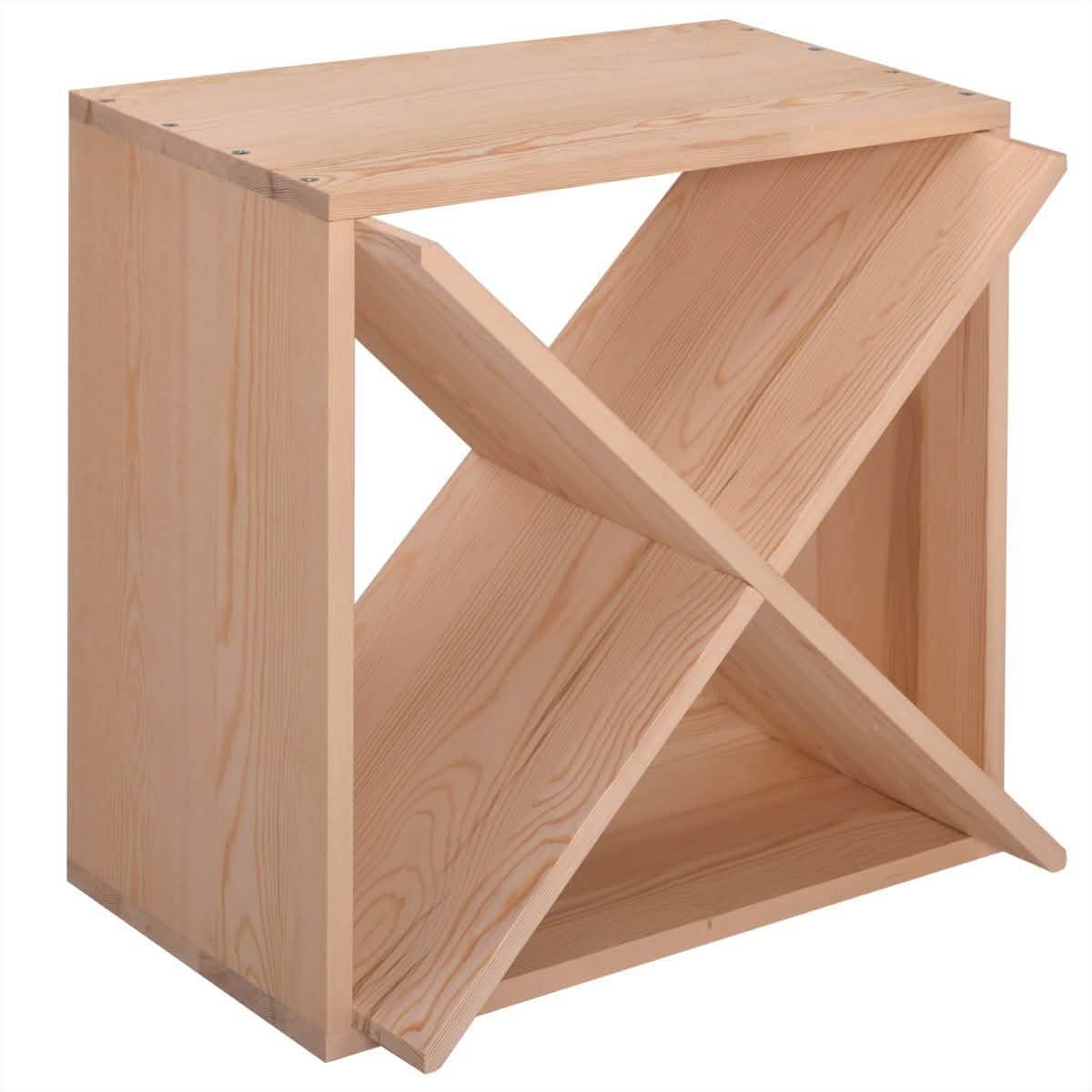 NuFazes 24 Bottles Holder Wine Rack Solid Wood Stackable Storage Cube Tabletop Champagne Closet & Storage - DailySale