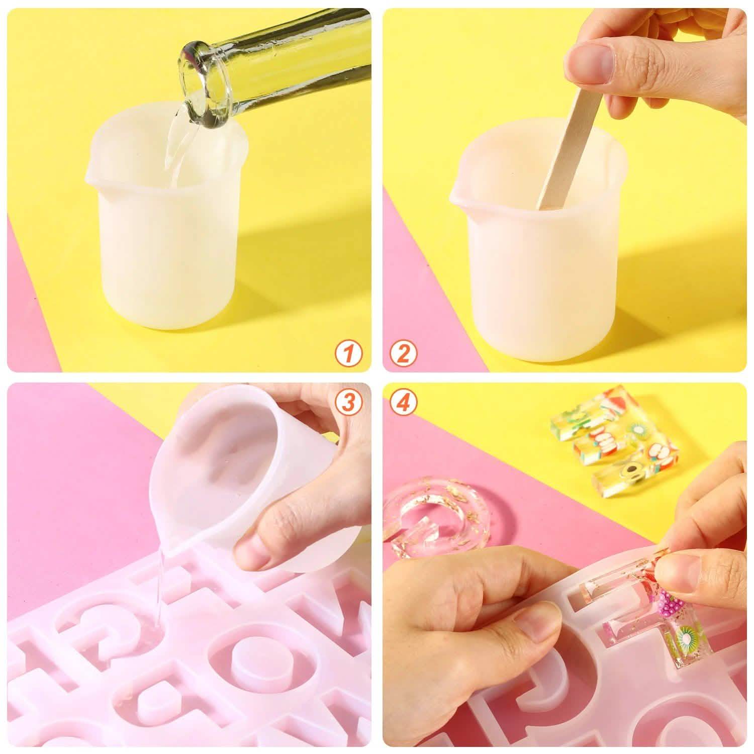 Numbers Alphabet Mold for DIY Craft Casting with Resin Decoration Fillers Set Kit Everything Else - DailySale