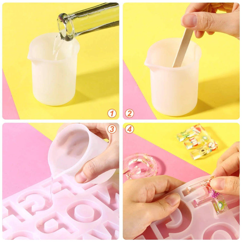 Numbers Alphabet Mold for DIY Craft Casting with Resin Decoration Fillers Set Kit Everything Else - DailySale
