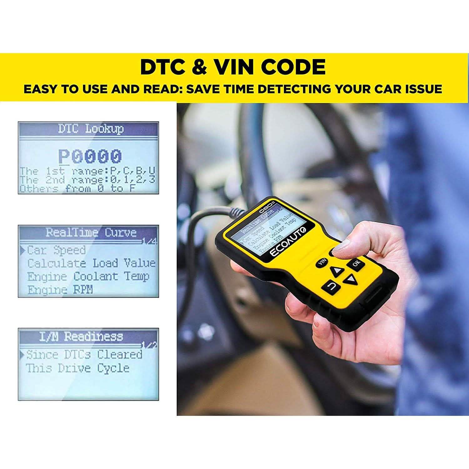 OBD2 Car Code Scanner & Reader Tool for All Vehicles Auto Accessories - DailySale