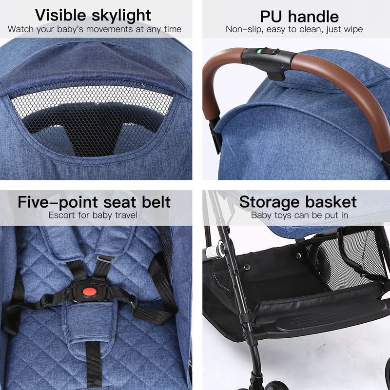 Odoland Baby Infant Foldable Umbrella Stroller Lightweight Travel Carriage Pushchair Baby - DailySale