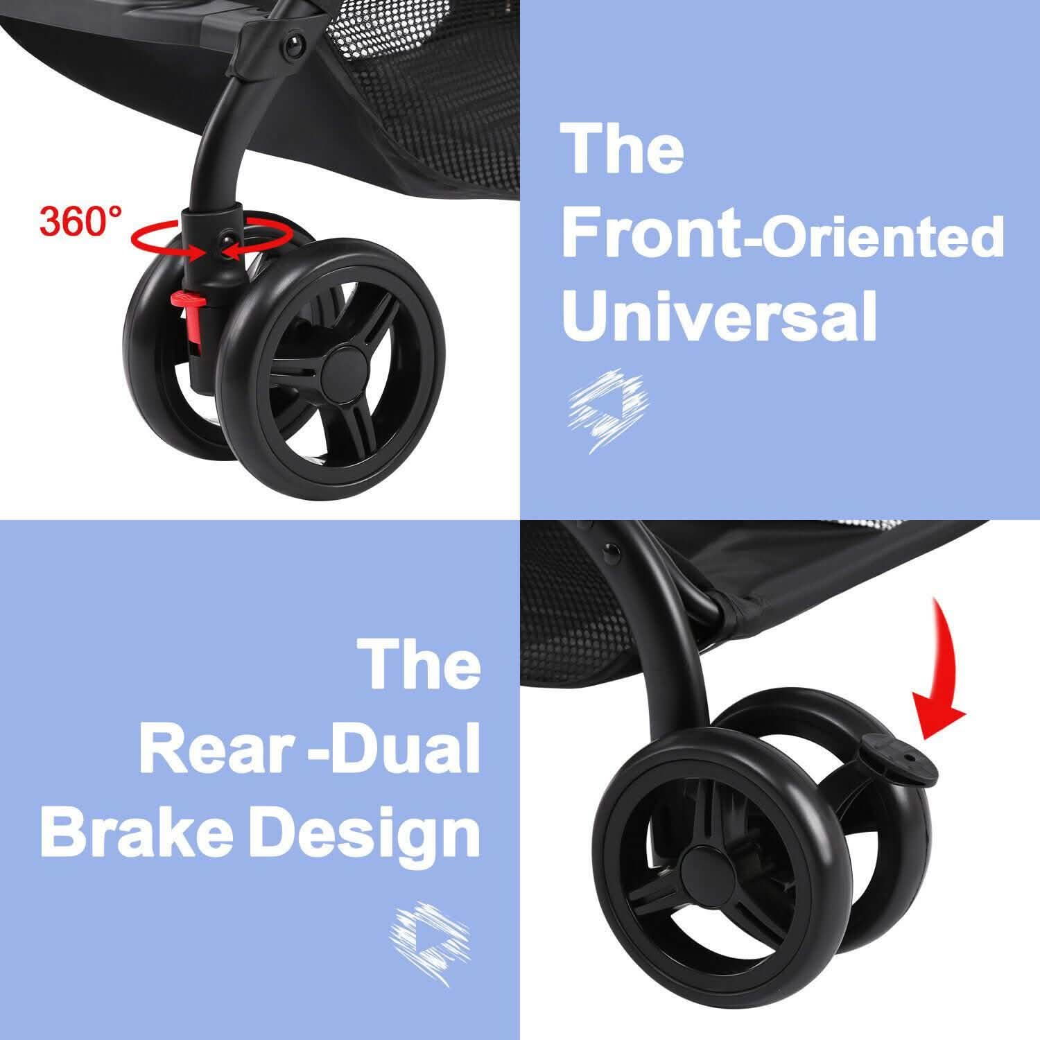 Odoland Baby Infant Foldable Umbrella Stroller Lightweight Travel Carriage Pushchair Baby - DailySale