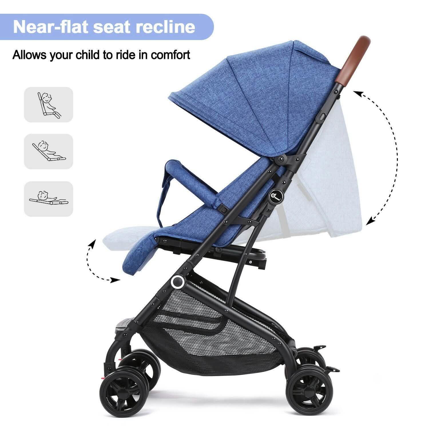 Odoland Baby Infant Foldable Umbrella Stroller Lightweight Travel Carriage Pushchair Baby - DailySale