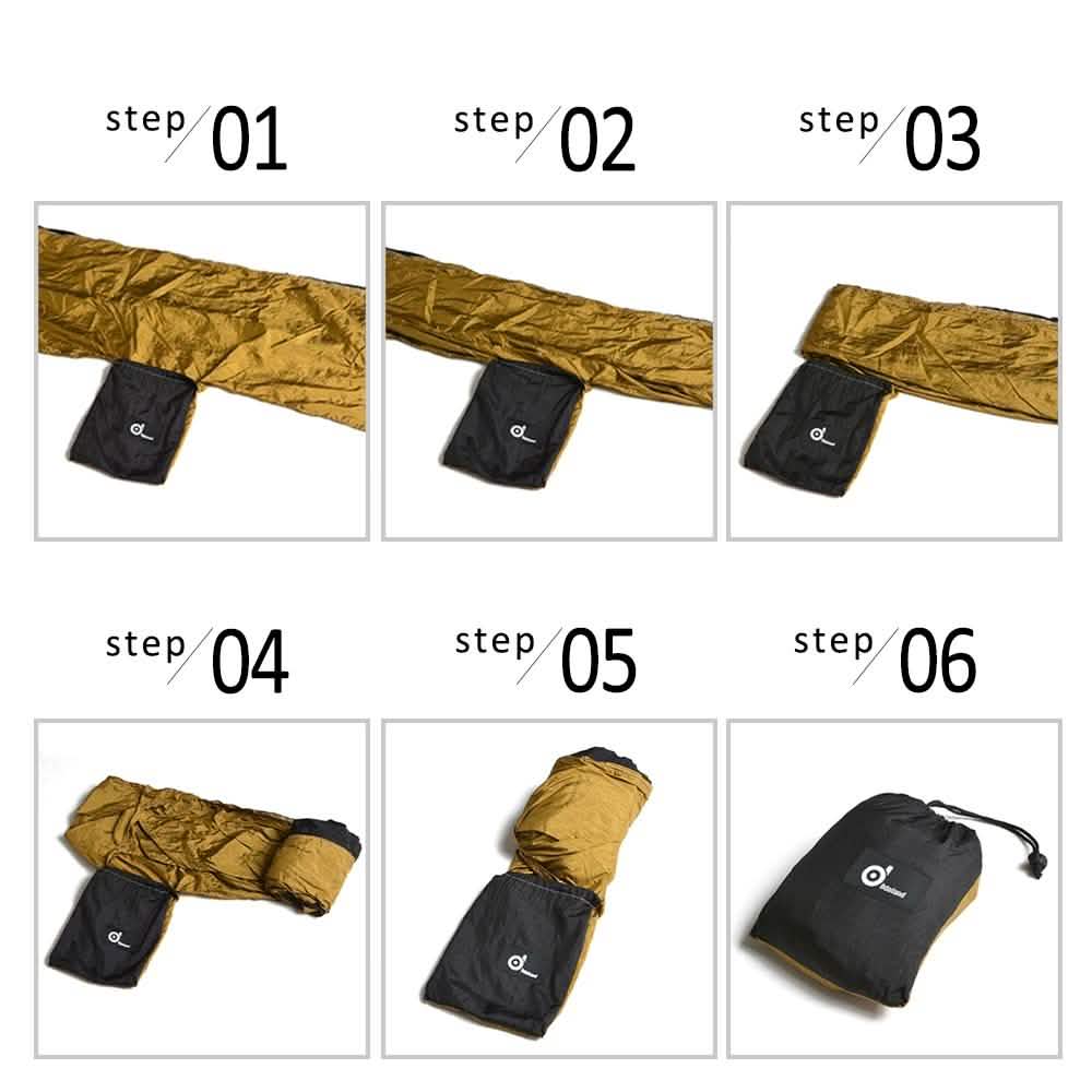 Odoland Lightweight Portable Nylon Camping Hammock and Steel Carabiners Sports & Outdoors - DailySale