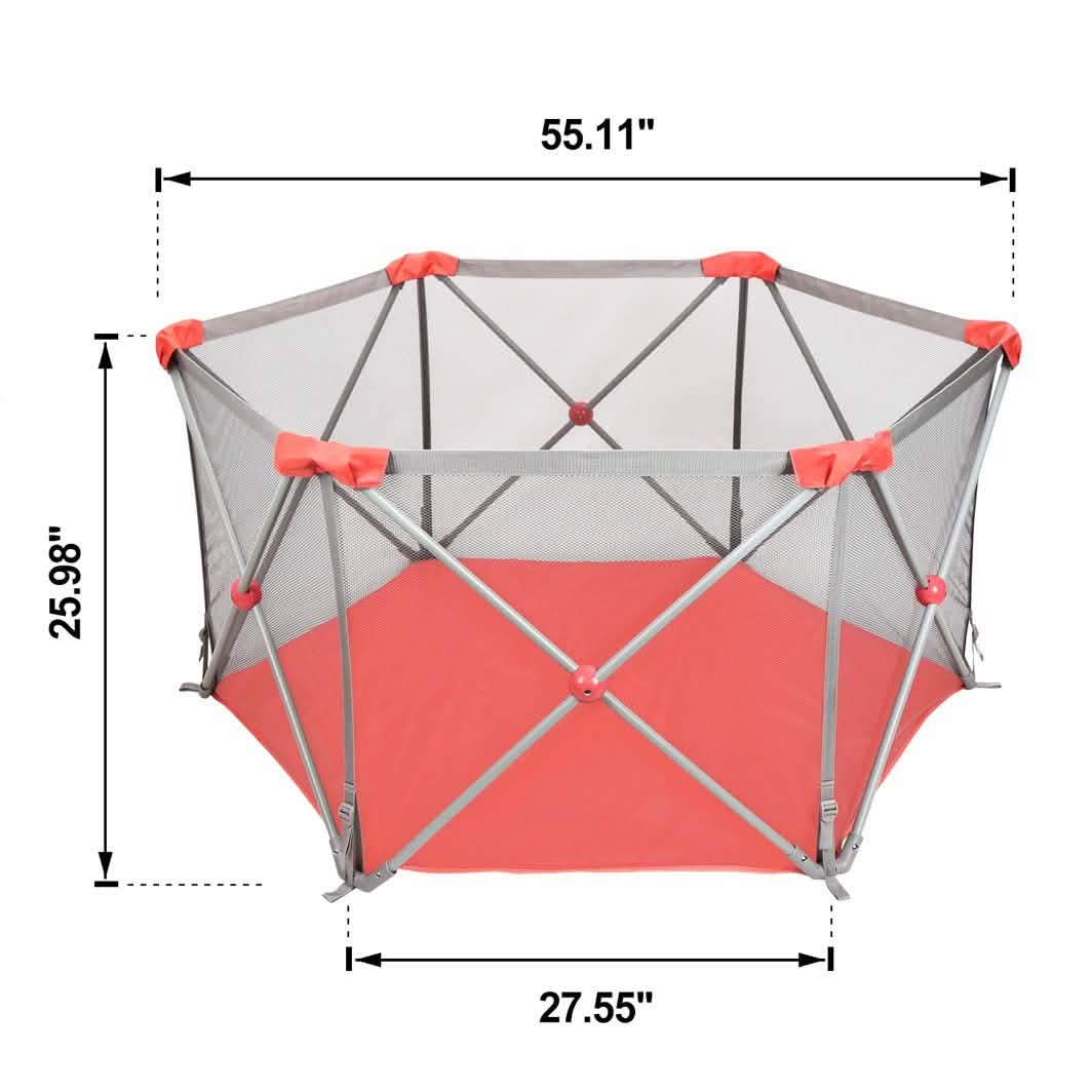 Odoland Safety Portable Playpen Infants Toddler Fence Baby - DailySale