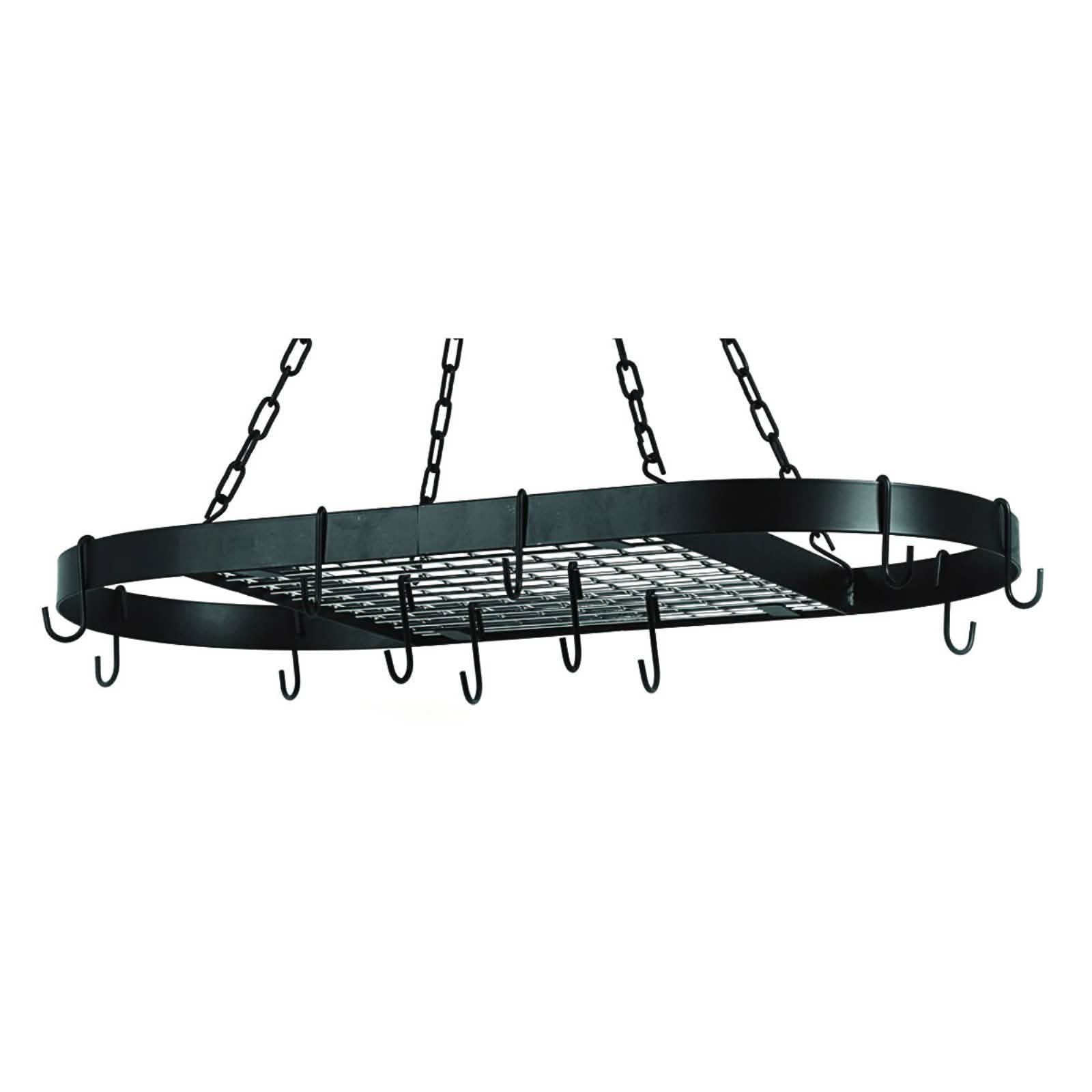 Old Dutch Oval Matte Black Hanging Pot Rack Kitchen & Dining - DailySale