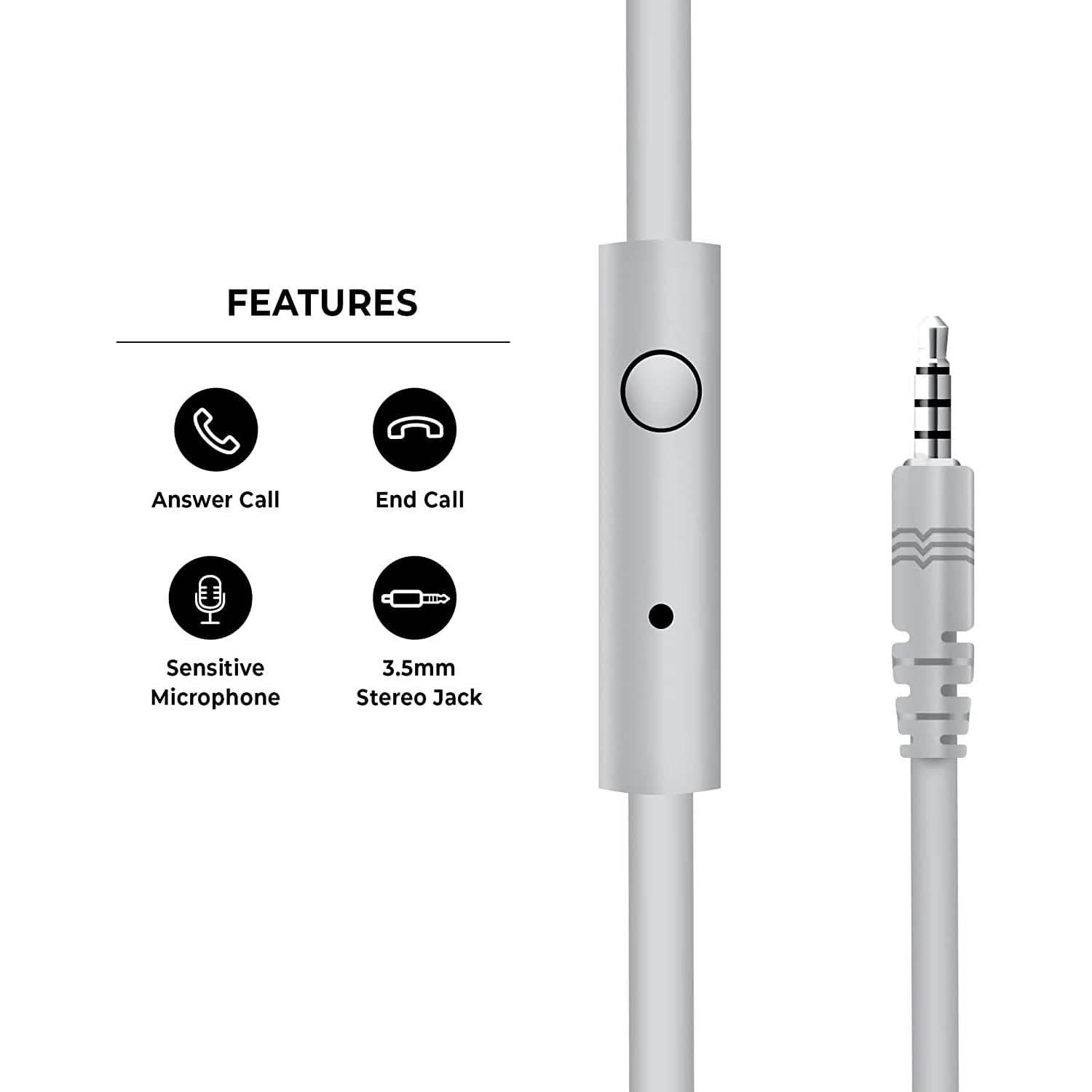 On-Ear Headphones with Built-in Mic, Portable Audio Headset with Adjustable Headband Headphones & Audio - DailySale