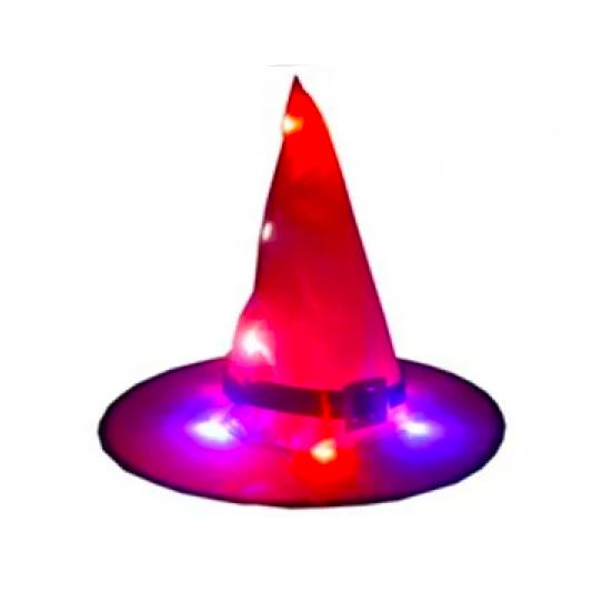 Outdoor Halloween Decoration Glowing Hats Holiday Decor & Apparel Red 1-Pack - DailySale