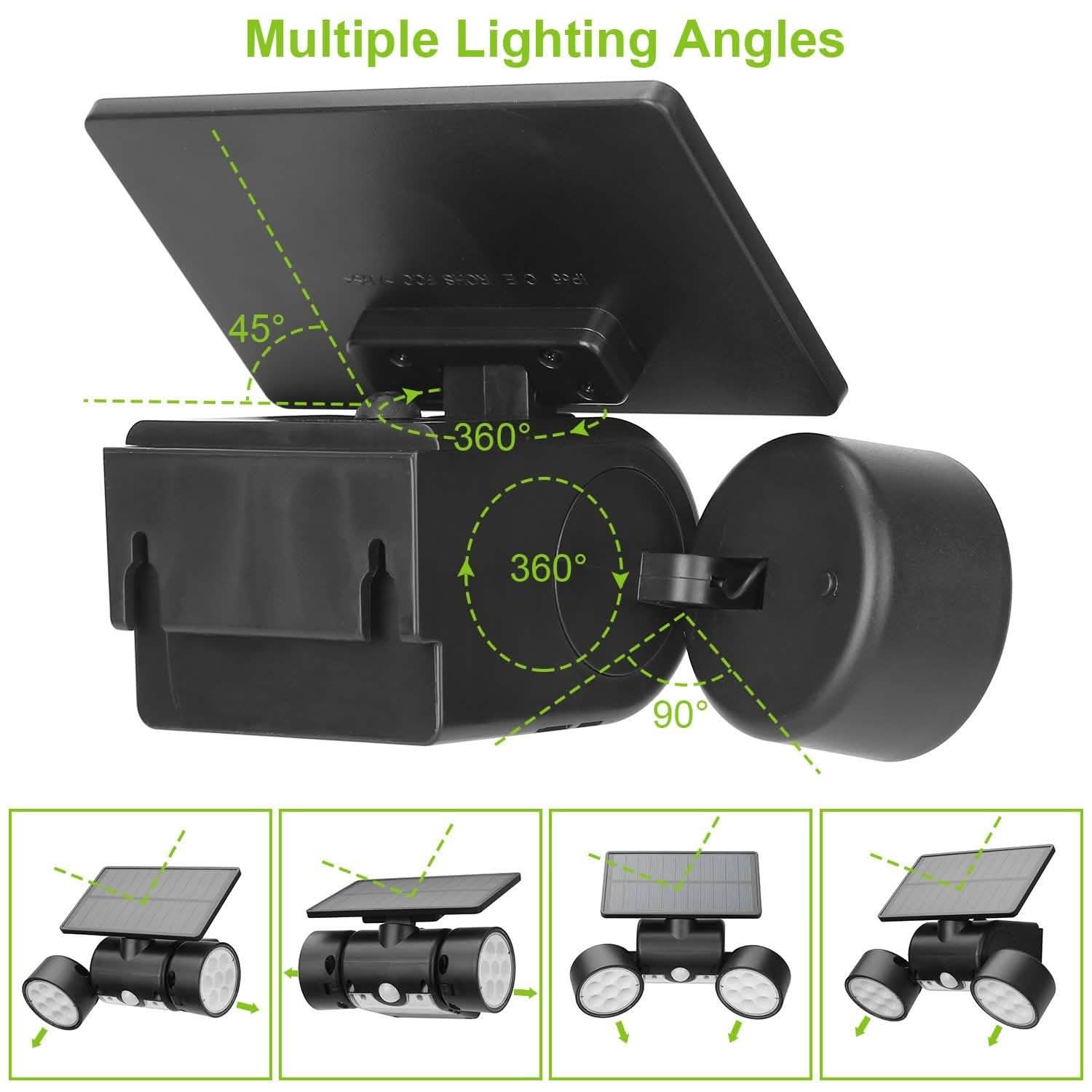 Outdoor PIR Motion Sensor Dusk To Dawn Solar Wall Lamps IP65 Waterproof Outdoor Lighting - DailySale