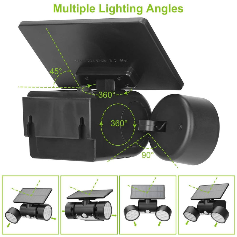 Outdoor PIR Motion Sensor Dusk To Dawn Solar Wall Lamps IP65 Waterproof Outdoor Lighting - DailySale