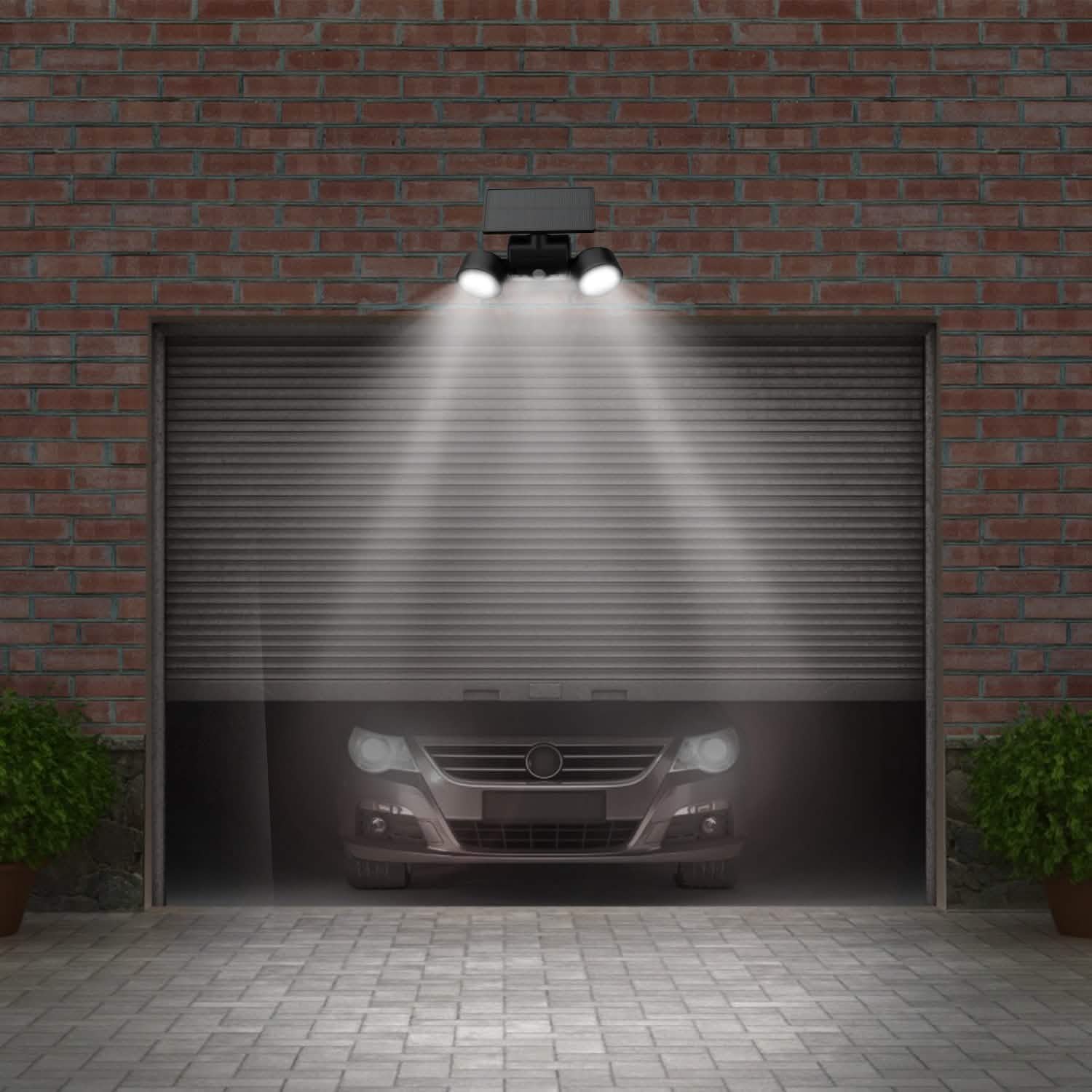 Outdoor PIR Motion Sensor Dusk To Dawn Solar Wall Lamps IP65 Waterproof Outdoor Lighting - DailySale