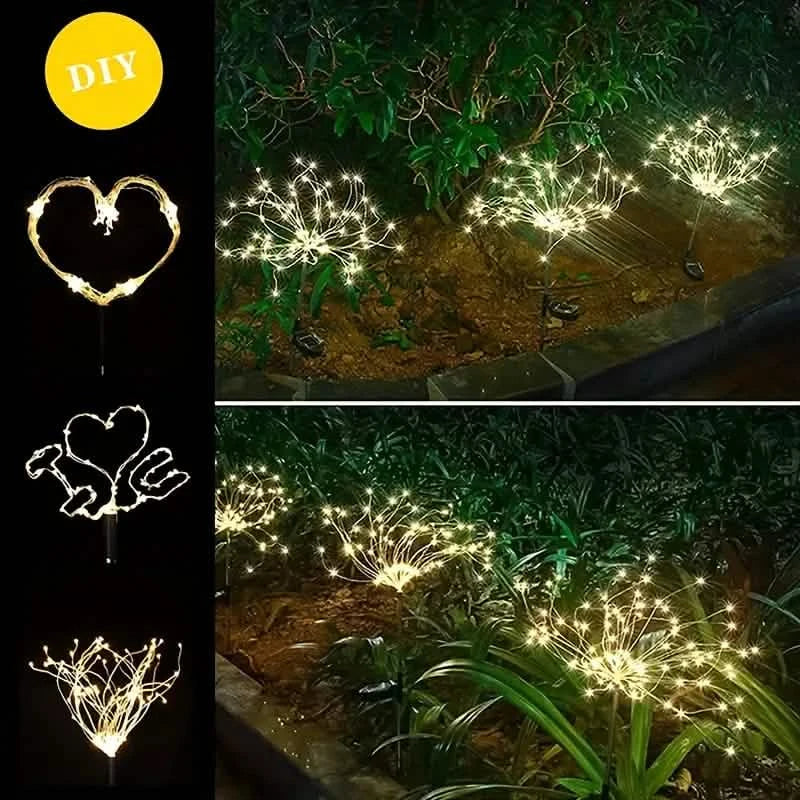 Outdoor Solar Garden Lights with 8 Lighting Modes Outdoor Lighting - DailySale