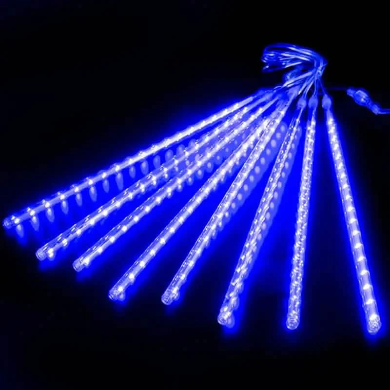 Outdoor Solar Meteor Christmas String Lights Holiday Decor & Apparel Blue - DailySale