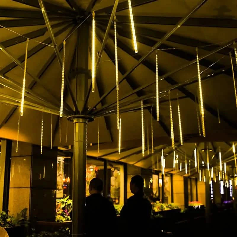 Outdoor Solar Meteor Christmas String Lights Holiday Decor & Apparel - DailySale