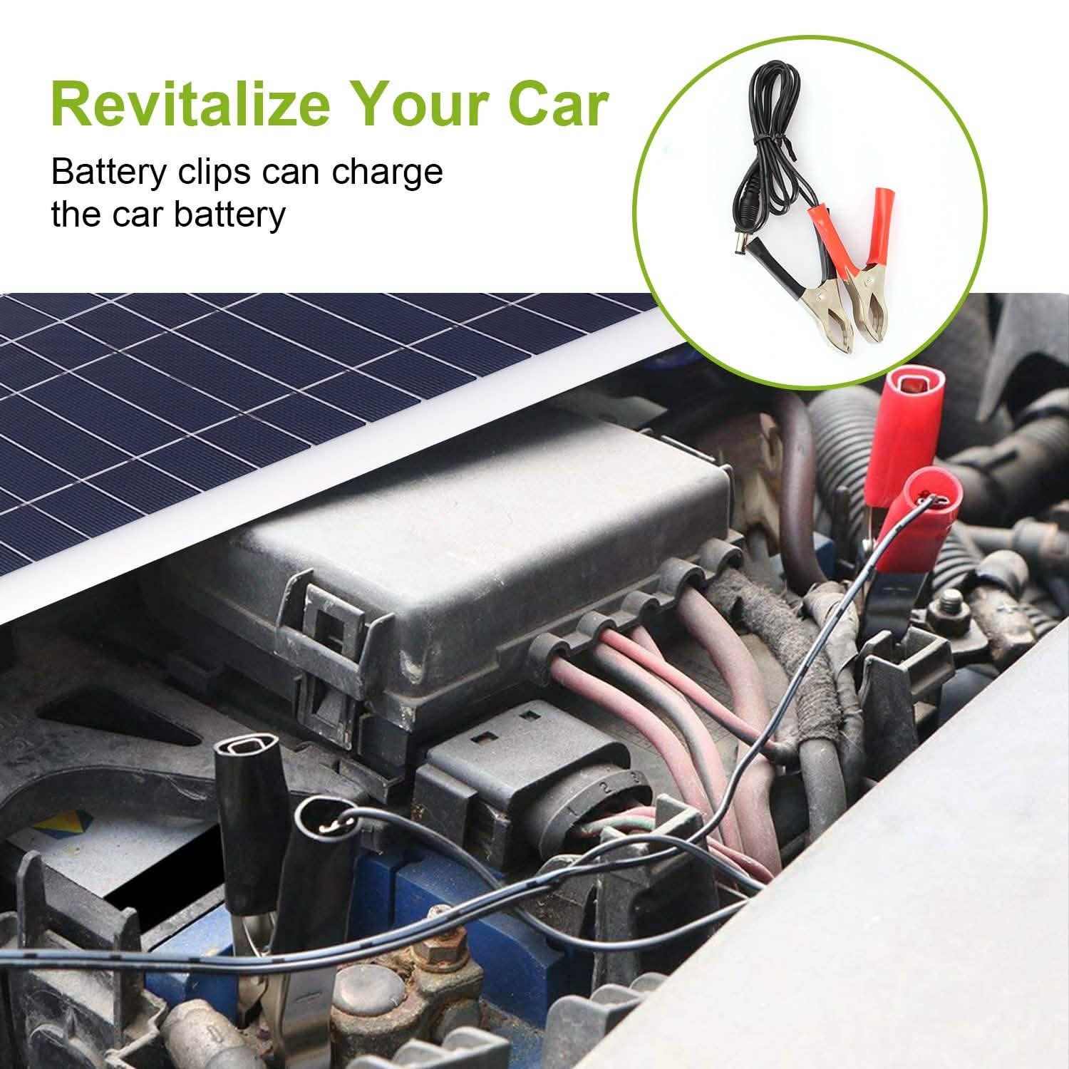 Outdoor Solar Panel 12V 25W Car Battery Charger Automotive - DailySale