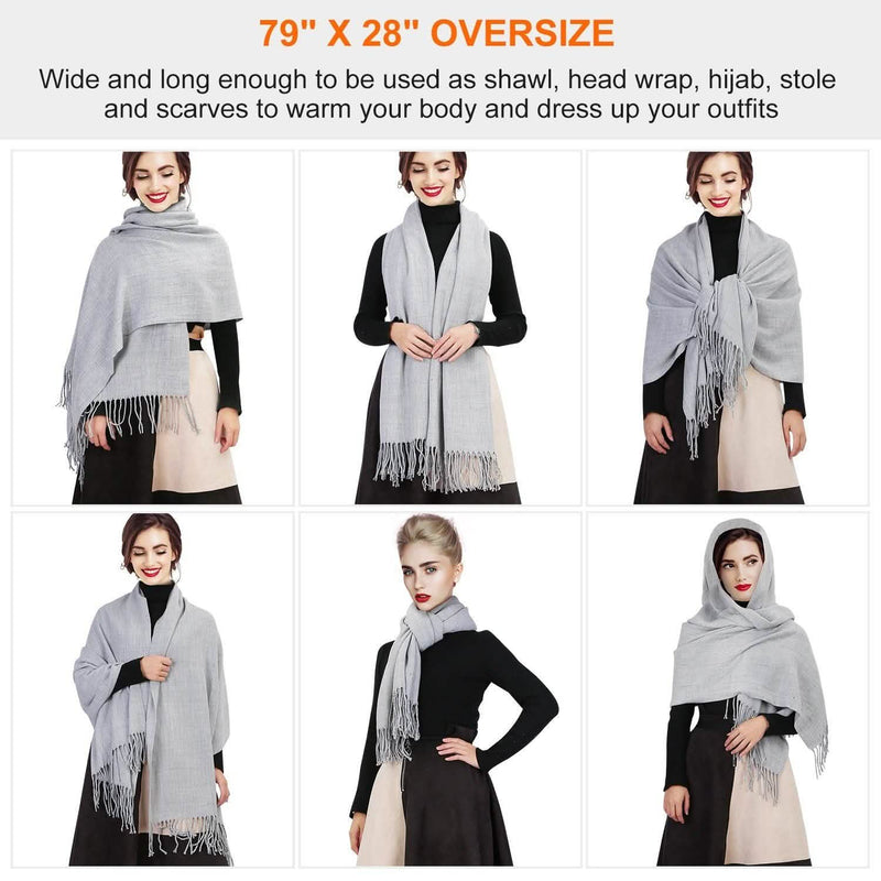 Oversize Cashmere Wool Shawl Wrap Blanket Women's Clothing - DailySale
