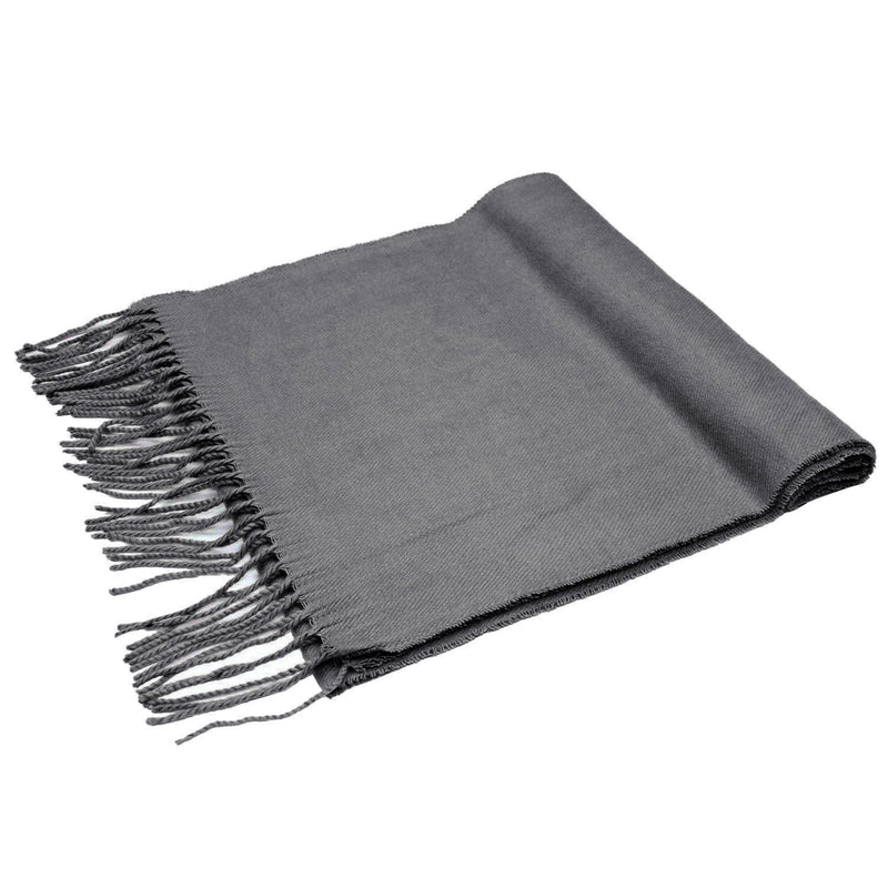 Oversize Cashmere Wool Shawl Wrap Blanket Women's Clothing Dark Gray - DailySale