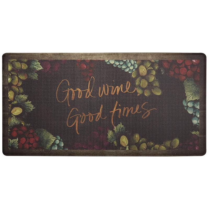 Oversized 20"x 39" Anti-Fatigue Embossed Floor Mat Home Essentials Good Wine Good Times - DailySale