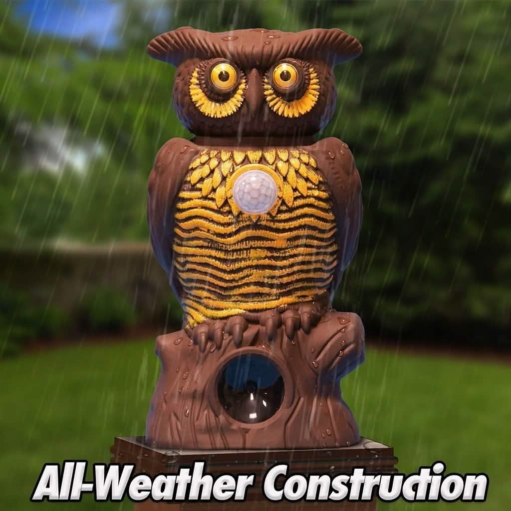 Owl Alert Statue - Targets Outdoor Pests Like Racoons, Deer, Rabbits, Squirrels, Mice and More Home Essentials - DailySale