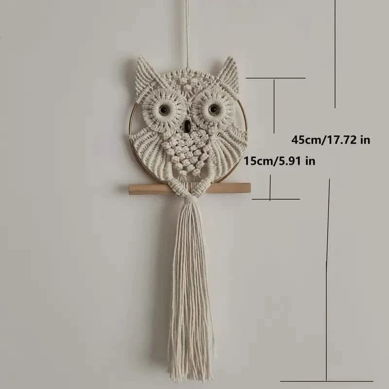 Owl Macrame Home Tapestry Boho Tapestry Wall Hanging Furniture & Decor - DailySale