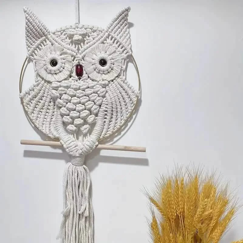Owl Macrame Home Tapestry Boho Tapestry Wall Hanging Furniture & Decor - DailySale
