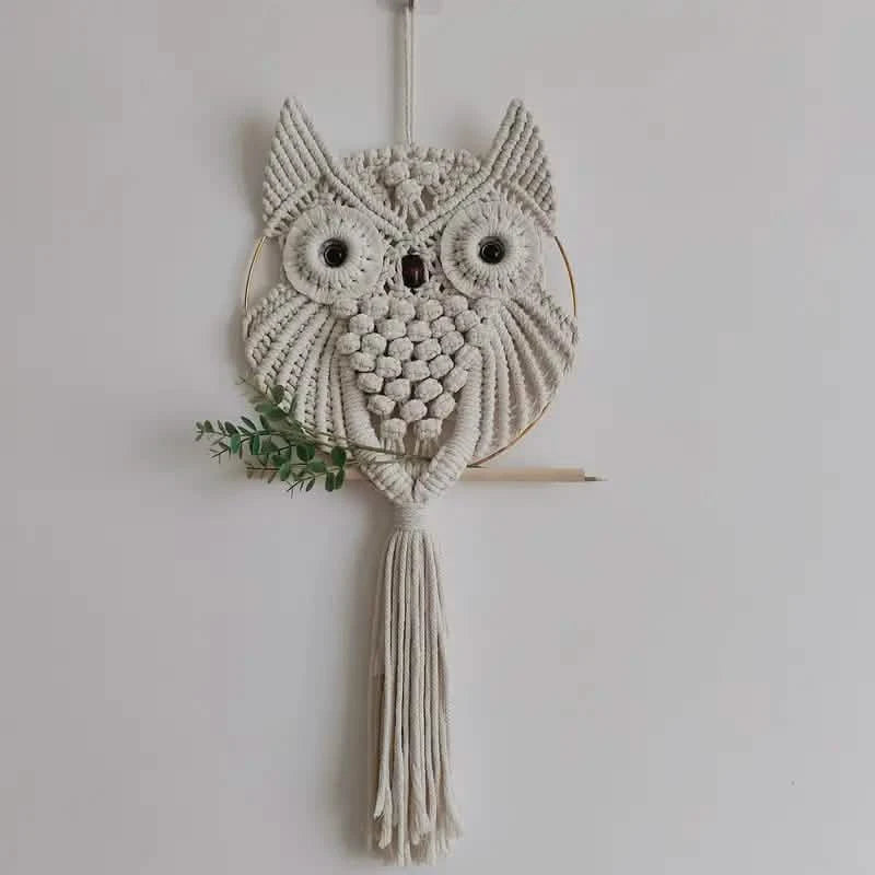 Owl Macrame Home Tapestry Boho Tapestry Wall Hanging Furniture & Decor - DailySale