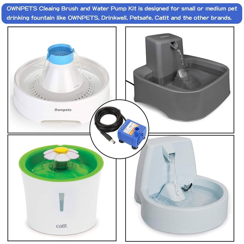 Ownpets Brush Cleaning and Water Pump Kit for Pet Pet Supplies - DailySale