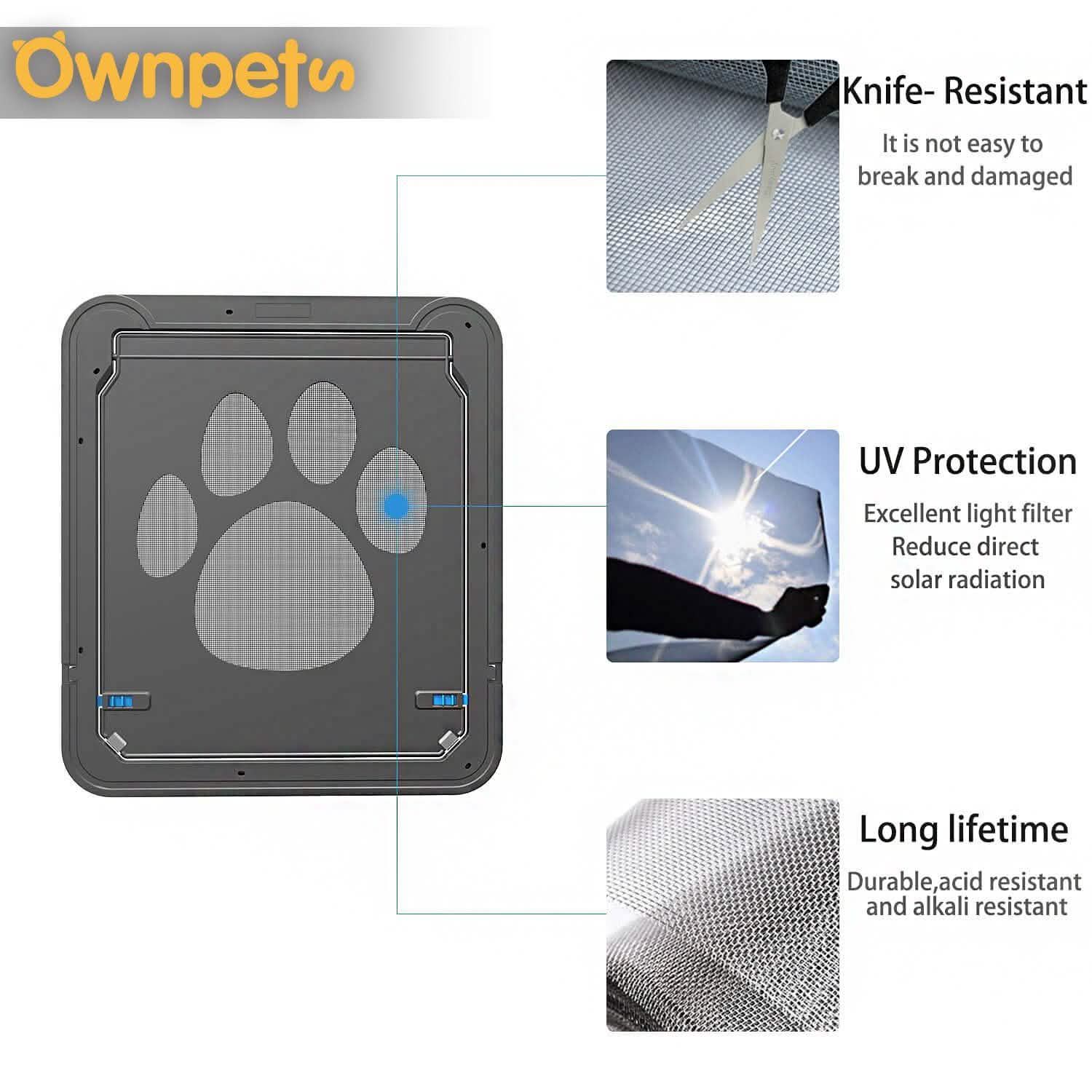 OWNPETS Pet Dog Magnetic Flap Screen Door Pet Supplies - DailySale