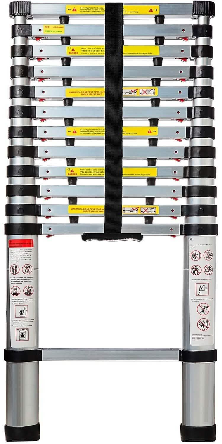 OxGord Aluminum Telescopic Extension Ladder 12.5ft. Telescope Home Essentials - DailySale