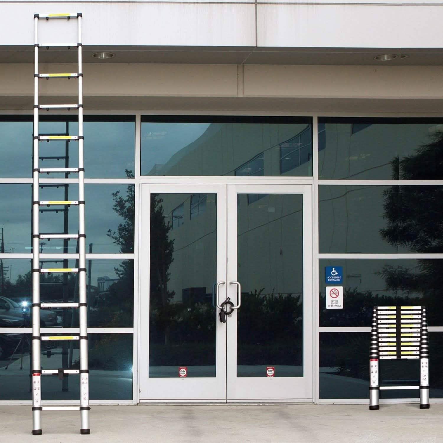 OxGord Aluminum Telescopic Extension Ladder 12.5ft. Telescope Home Essentials - DailySale