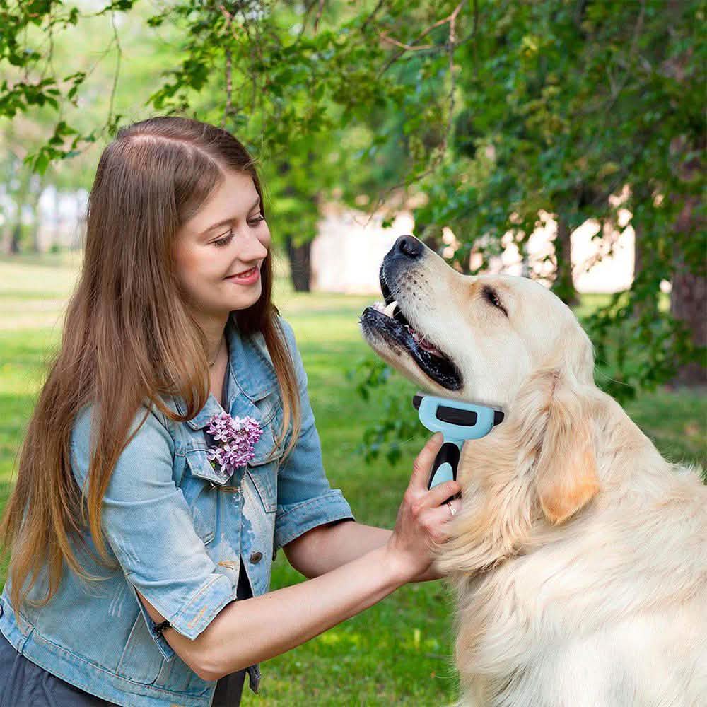 OxGord Blue Combo Pet Grooming Brush Pet Supplies - DailySale