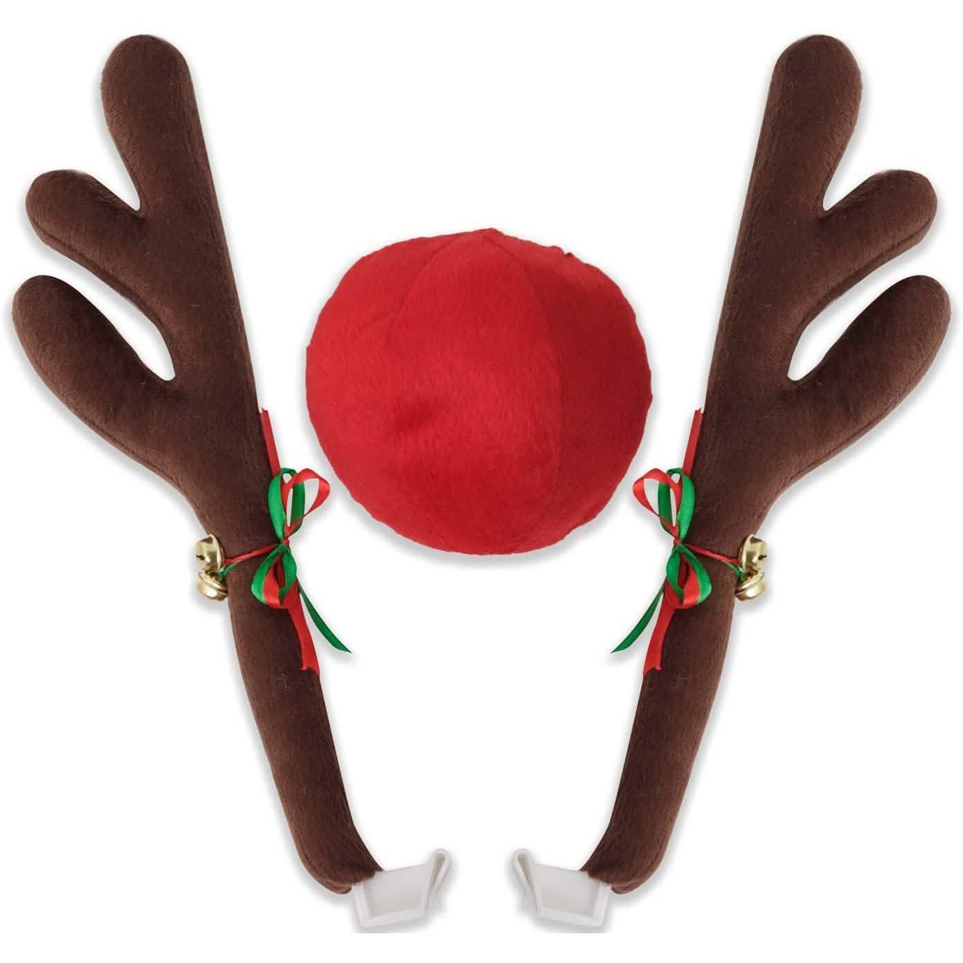 OxGord Car Reindeer Antlers & Nose Christmas Costume Automotive - DailySale