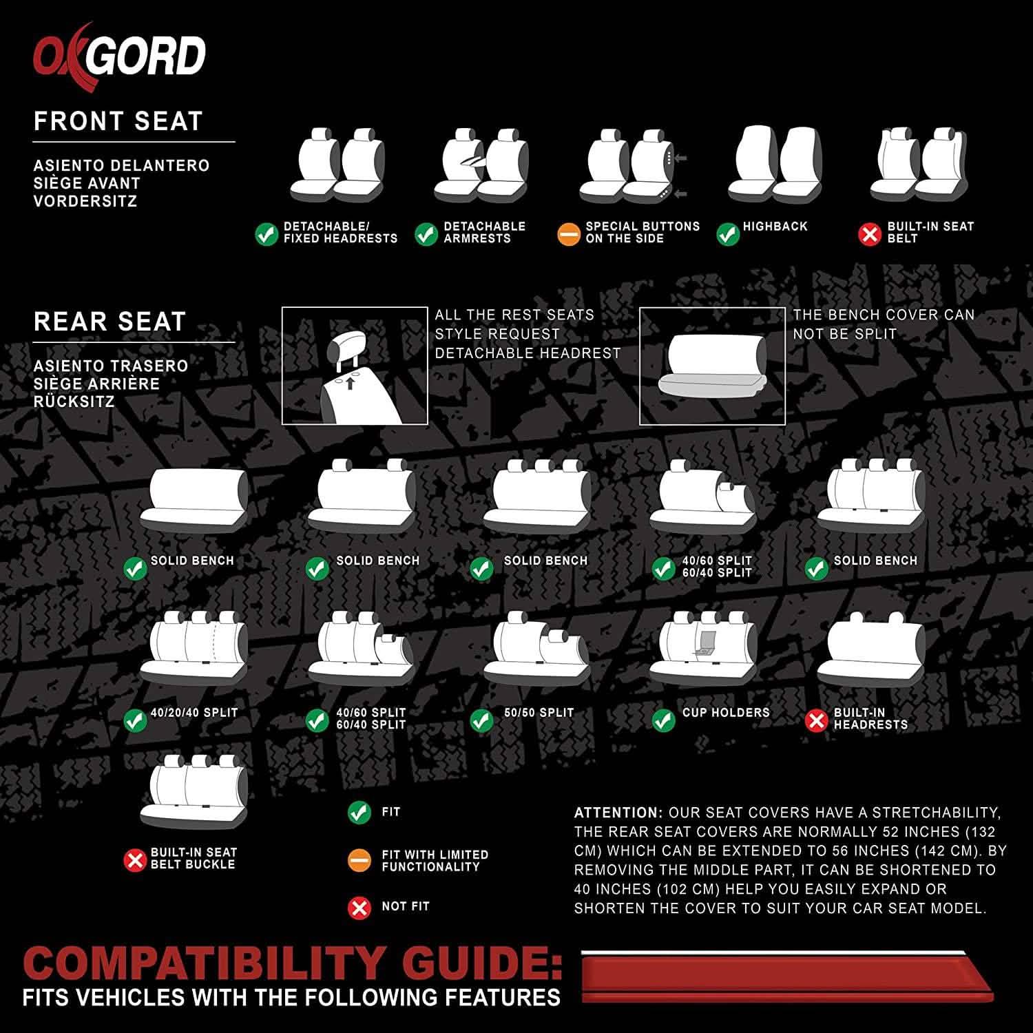 OxGord Padded Car Seat-Cover with Grip-Control for Bucket Seats Automotive - DailySale