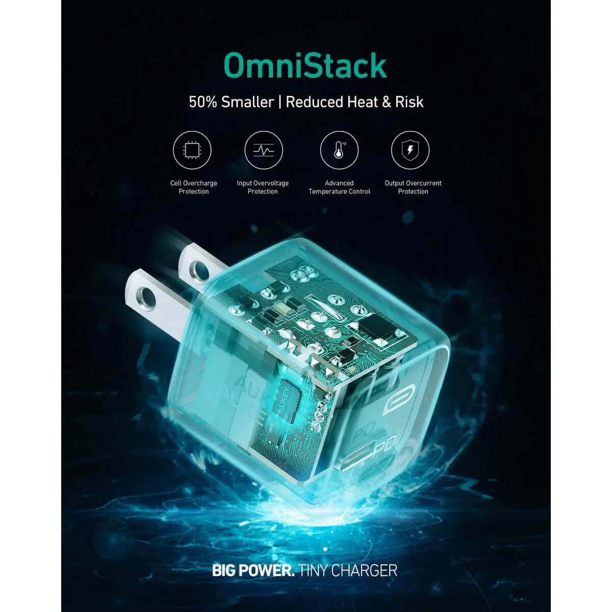 PA-B1 Omnia Mini 20W USB C PD Charger White Mobile Accessories - DailySale