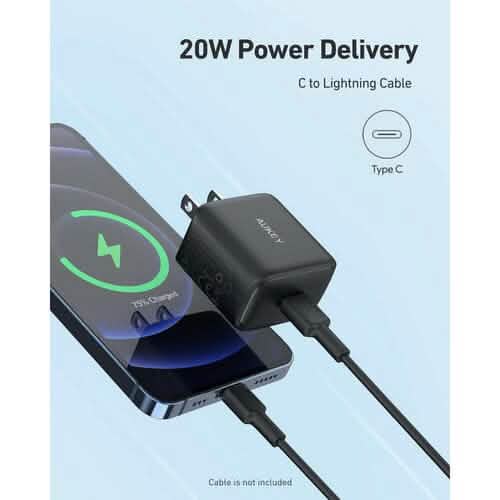 PA-R1S Swift Charger with PD & QC 3.0 USB C 20W Black Mobile Accessories - DailySale