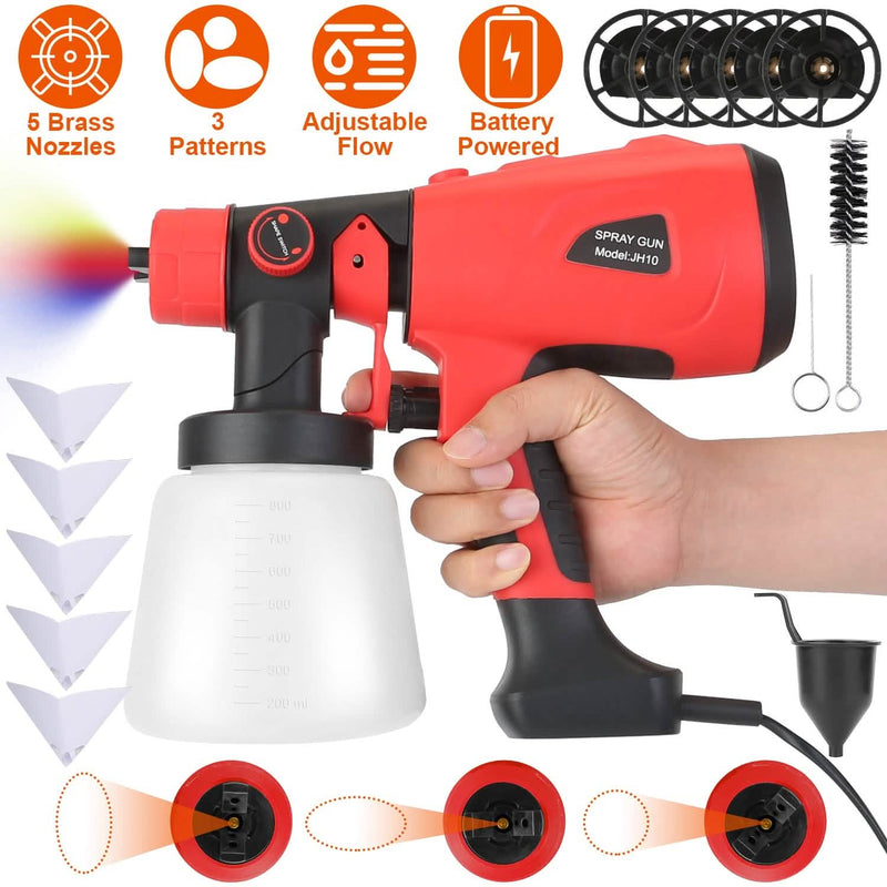 Paint Sprayer HVLP Handheld Painter with 3 Spray Patterns Home Improvement - DailySale
