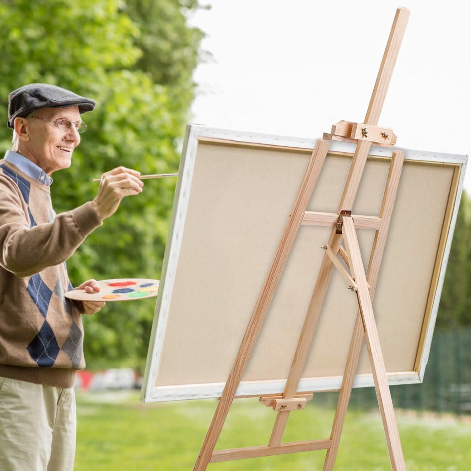 Painting Easel Stand Wooden Inclinable A Frame Tripod Arts & Crafts - DailySale