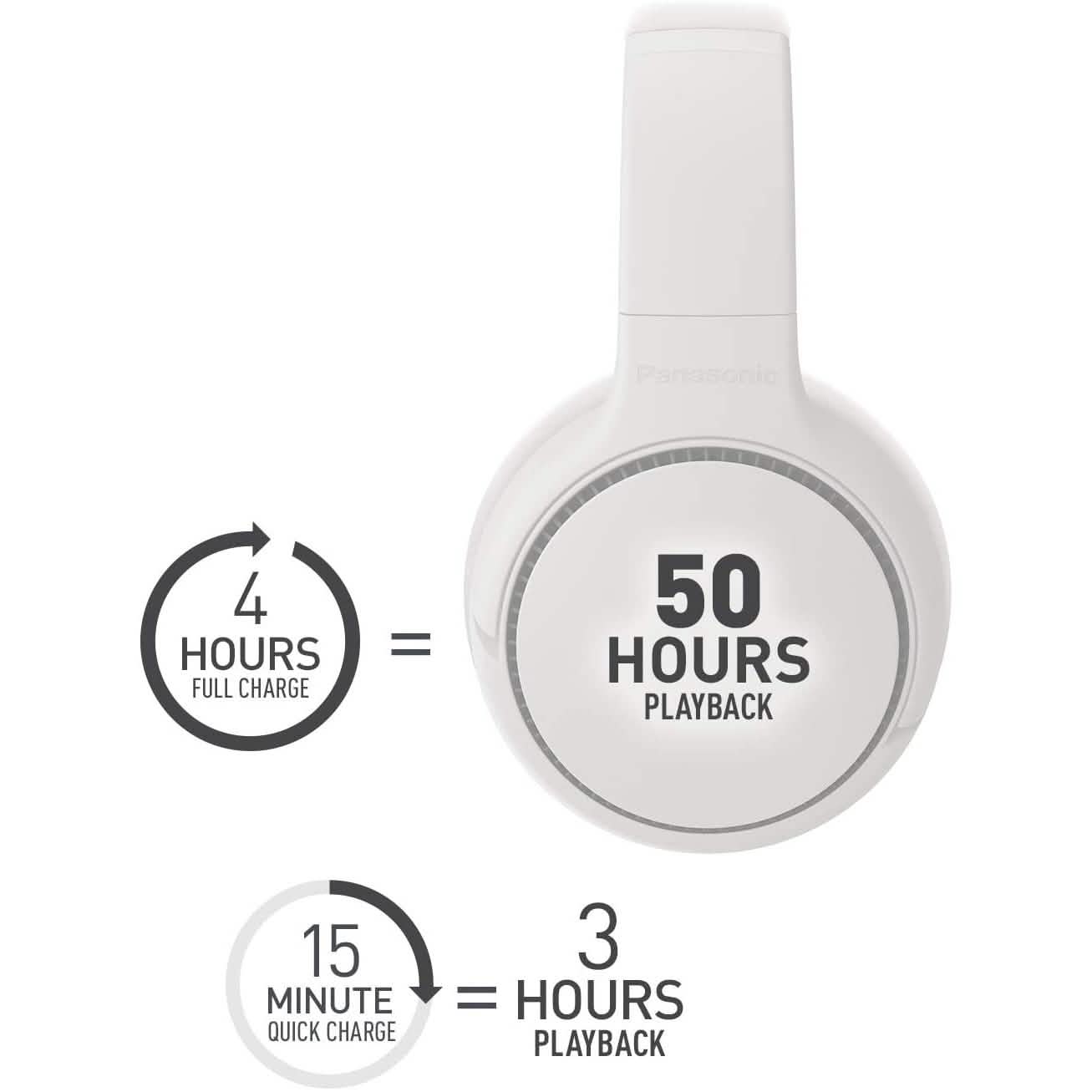 Panasonic RB-M300B Deep Bass Wireless Bluetooth Immersive Headphones Headphones - DailySale