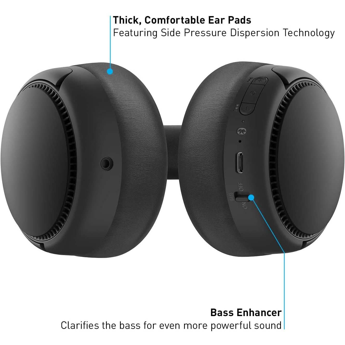 Panasonic RB-M300B Deep Bass Wireless Bluetooth Immersive Headphones Headphones - DailySale