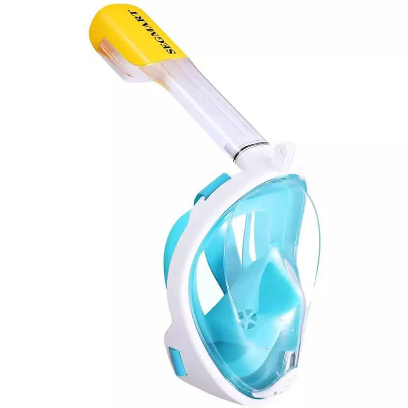 Panoramic Snorkeling Mask Full Face GoPro Compatible Snorkel Mask Scuba Mask Sports & Outdoors Green - DailySale