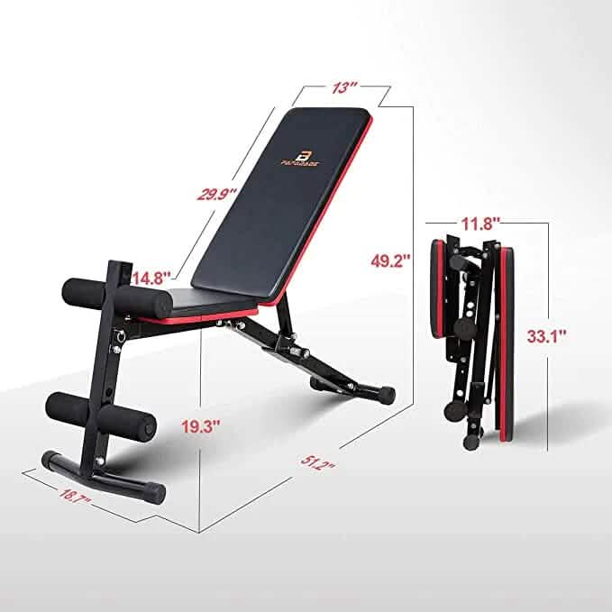 PAPABABE Workout Bench with Upgraded Wider Backrest for Bench Press Full Body Workout Fitness - DailySale