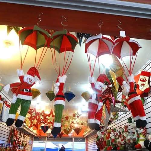 Parachute Snowman Santa Claus Ornament Holiday Decor & Apparel - DailySale