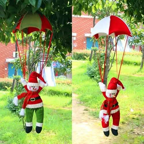 Parachute Snowman Santa Claus Ornament Holiday Decor & Apparel - DailySale