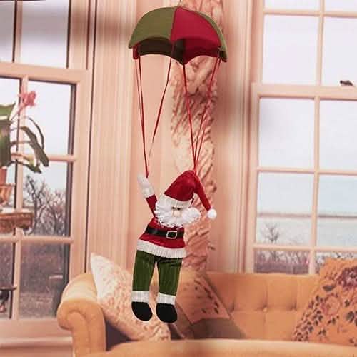 Parachute Snowman Santa Claus Ornament Holiday Decor & Apparel - DailySale