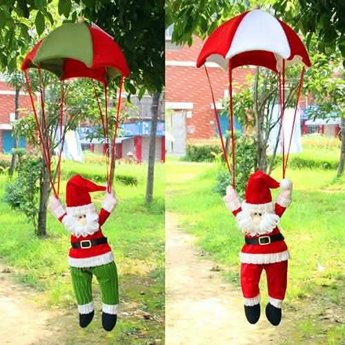 Parachute Snowman Santa Claus Ornament Holiday Decor & Apparel - DailySale