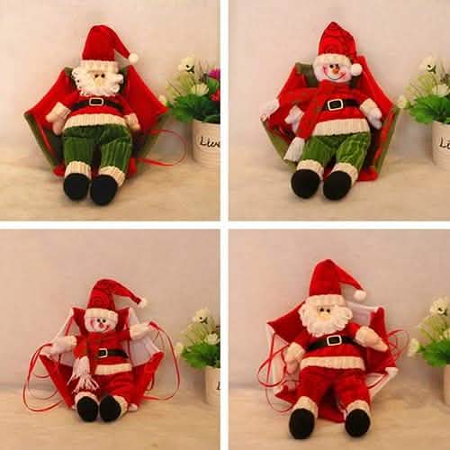 Parachute Snowman Santa Claus Ornament Holiday Decor & Apparel - DailySale