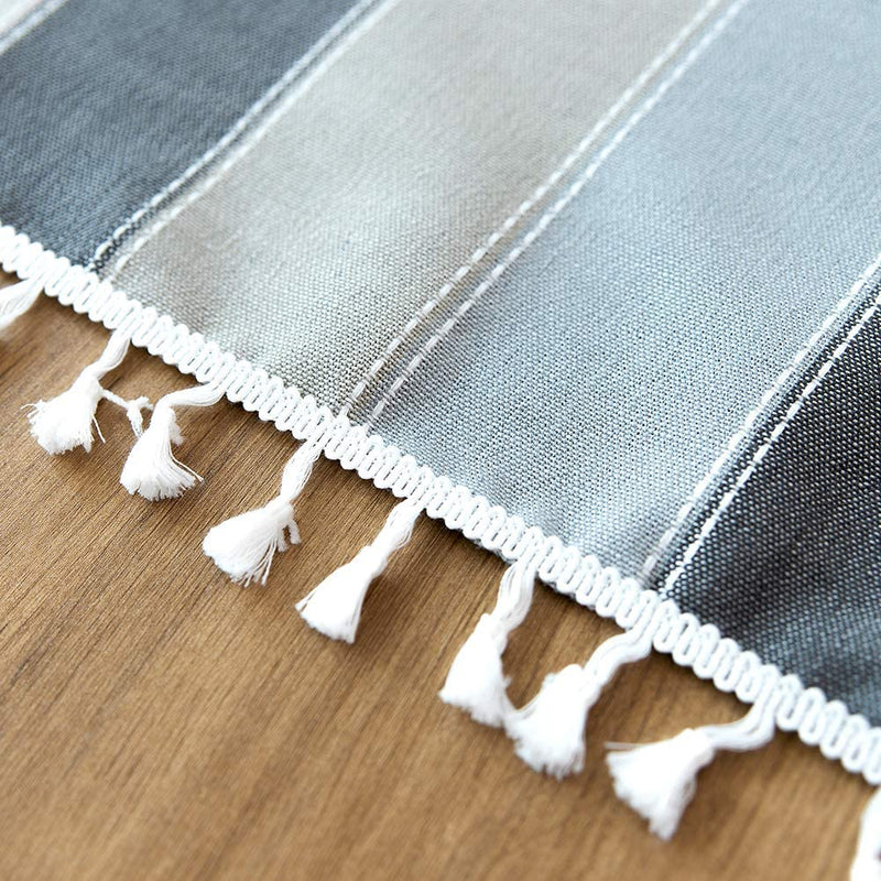 Patchwork Fringed Linen Tablecloth Wine & Dining - DailySale
