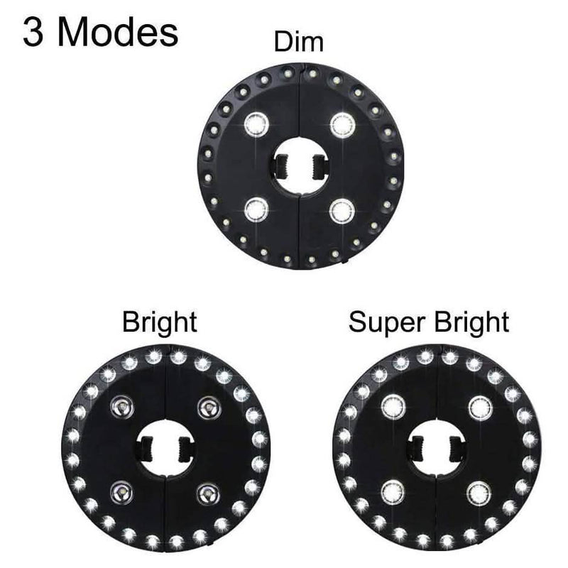 Patio Umbrella Light 3 Brightness Modes Cordless 28 LED Lights Outdoor Lighting - DailySale